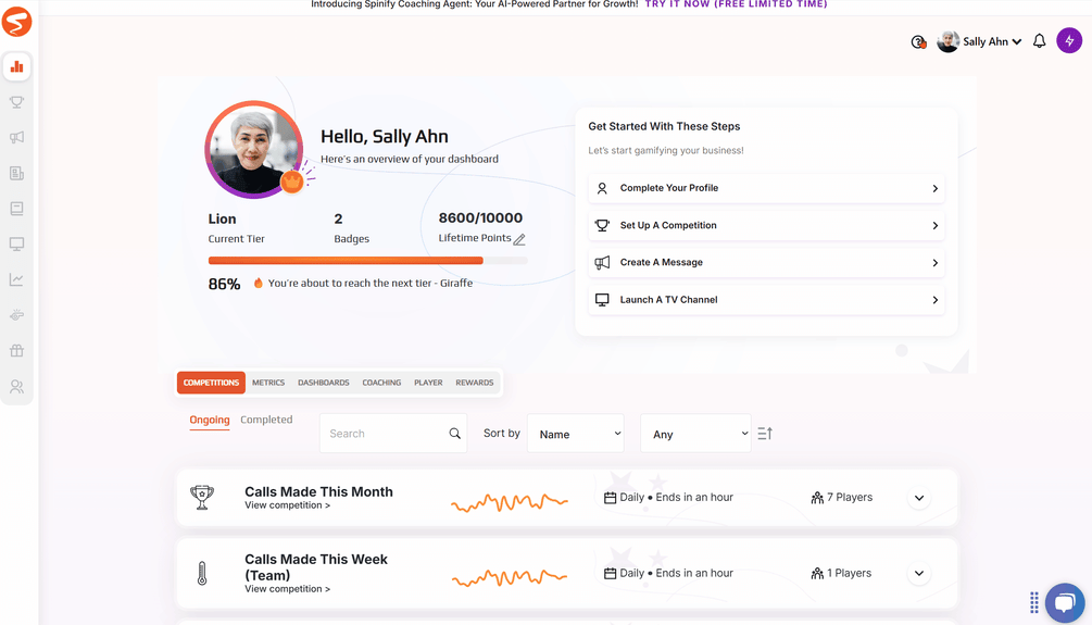 Using Spinify's Gamification Hub