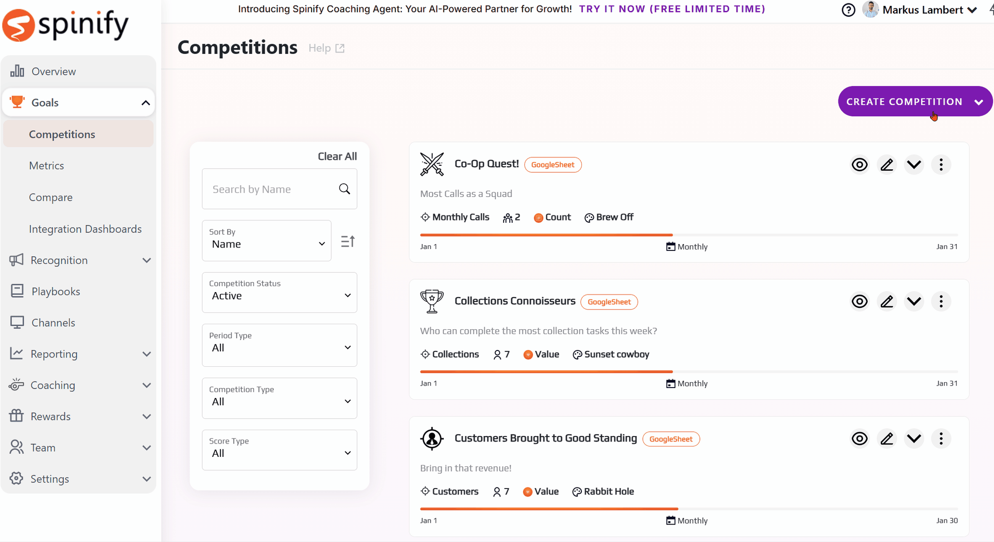 How To Set Up A Competition Using Quick Create