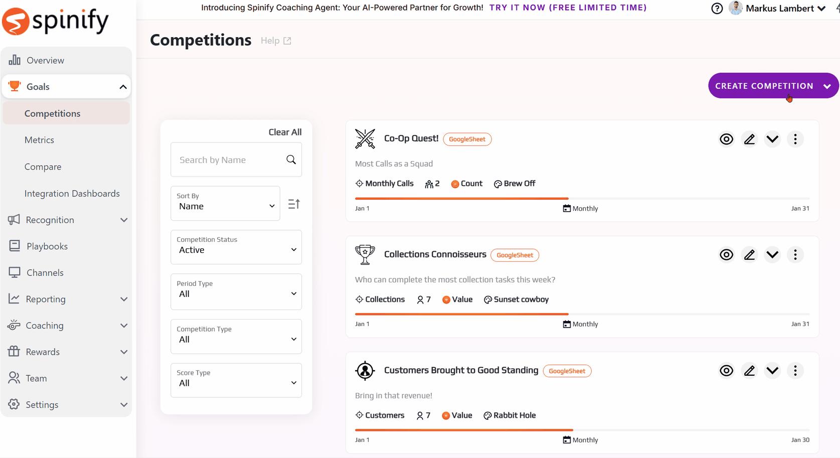 How To Set Up A Competition Using Quick Create